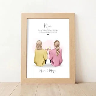 Personalised Mother and Daughter Print