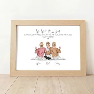 Personalised Work Colleagues Print