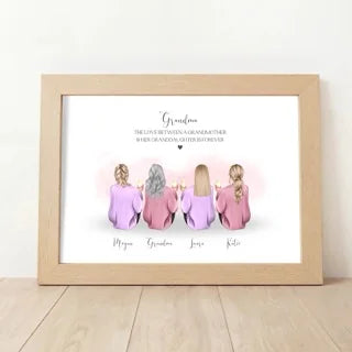 Custom Grandma and Granddaughters Print