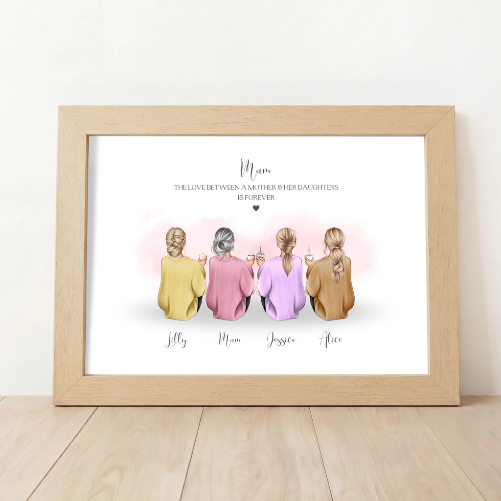 Personalised Mother and Daughters Print