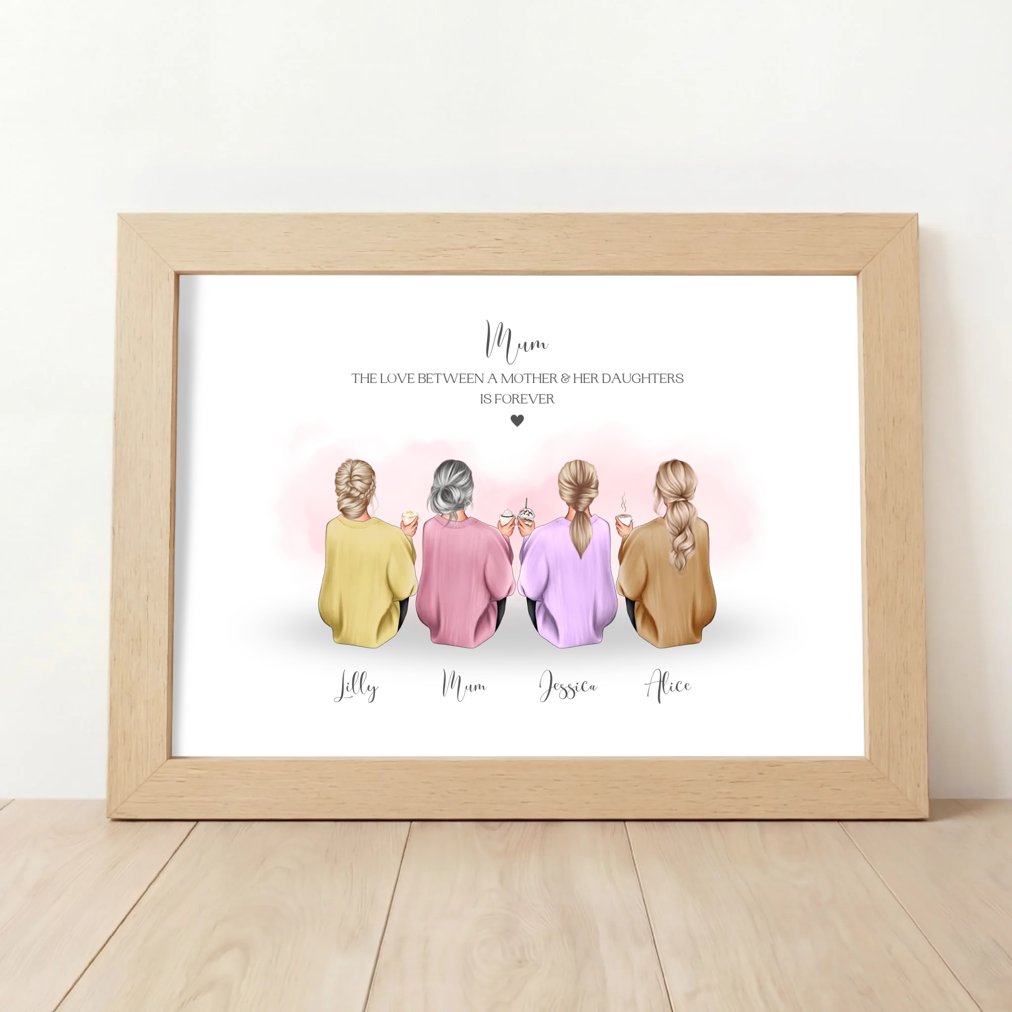 Personalised Mother and Daughters Print