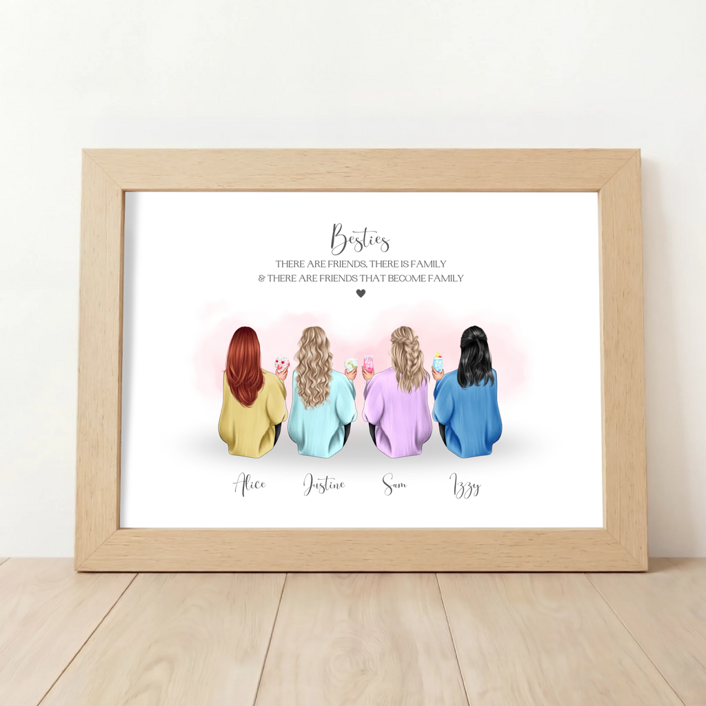 Personalised Besties Friendship Print