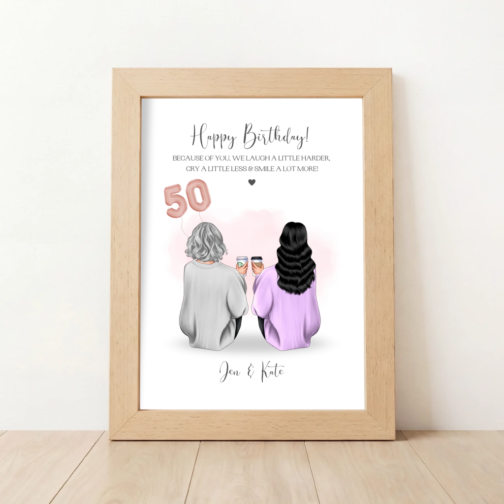 Personalised 50th Birthday Print