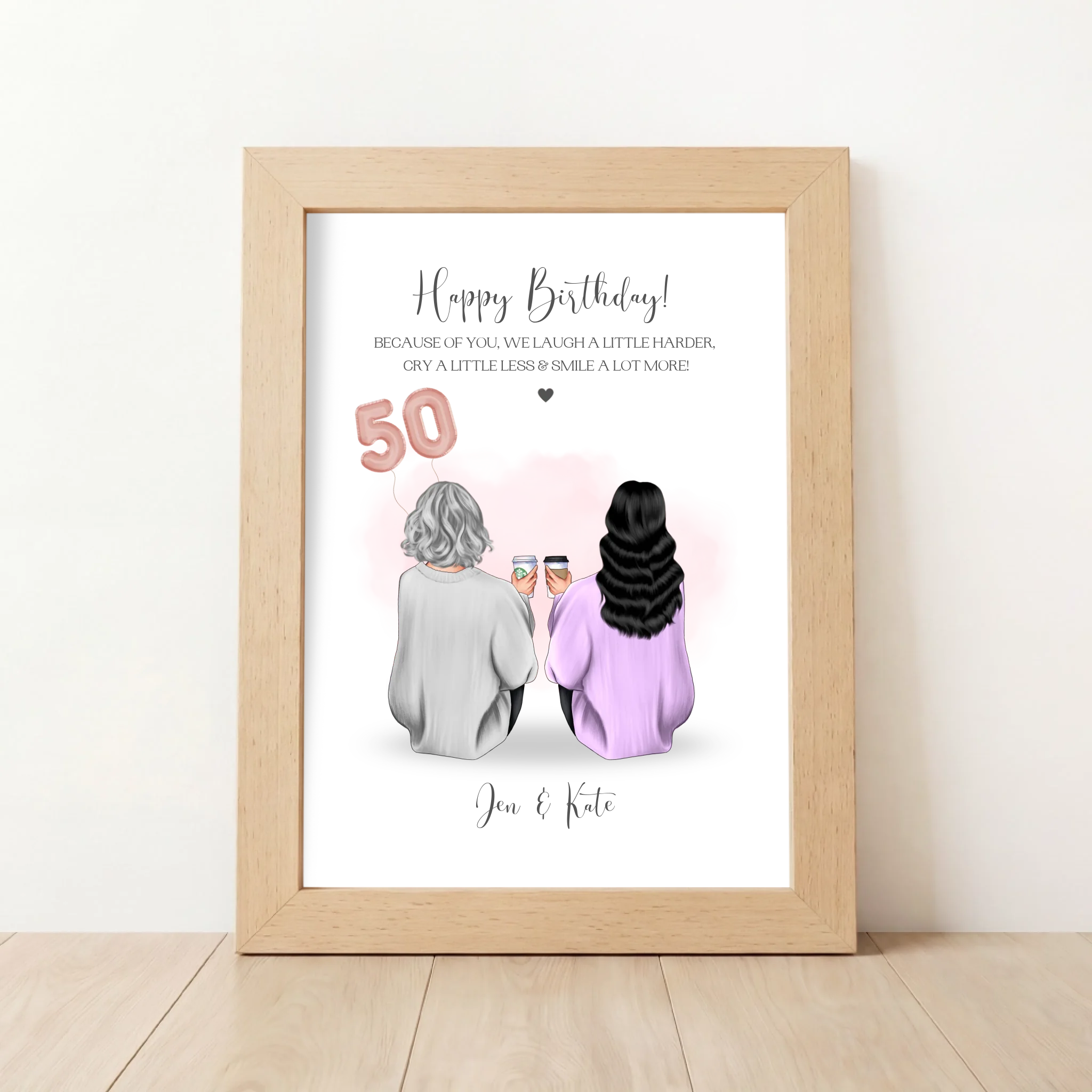 Personalised 50th Birthday Print