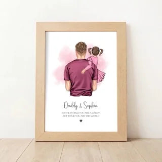 Custom Daddy and Daughter Wall Art