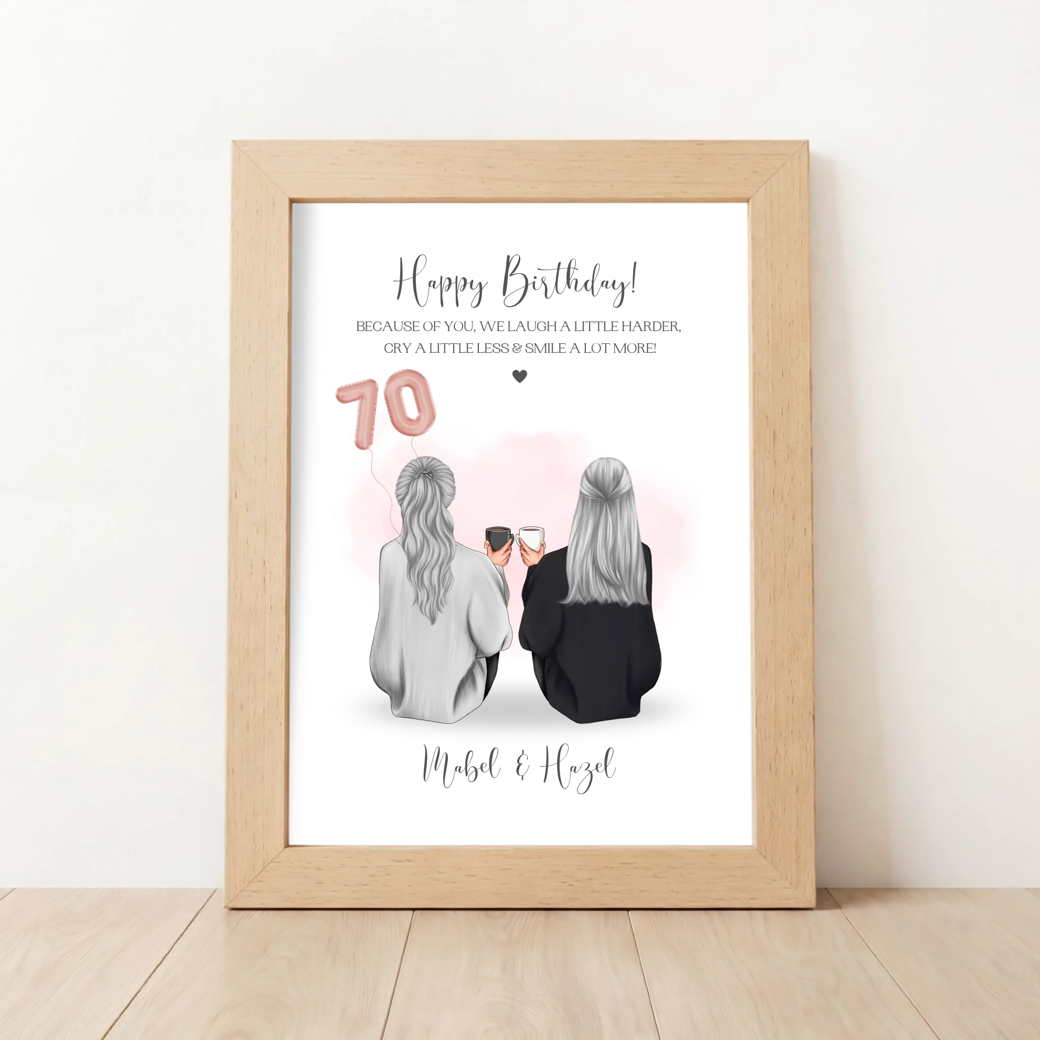 Personalised 70th Birthday Print