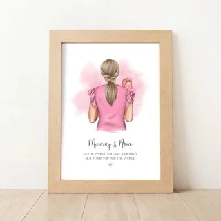 Personalised Mummy and Newborn Print