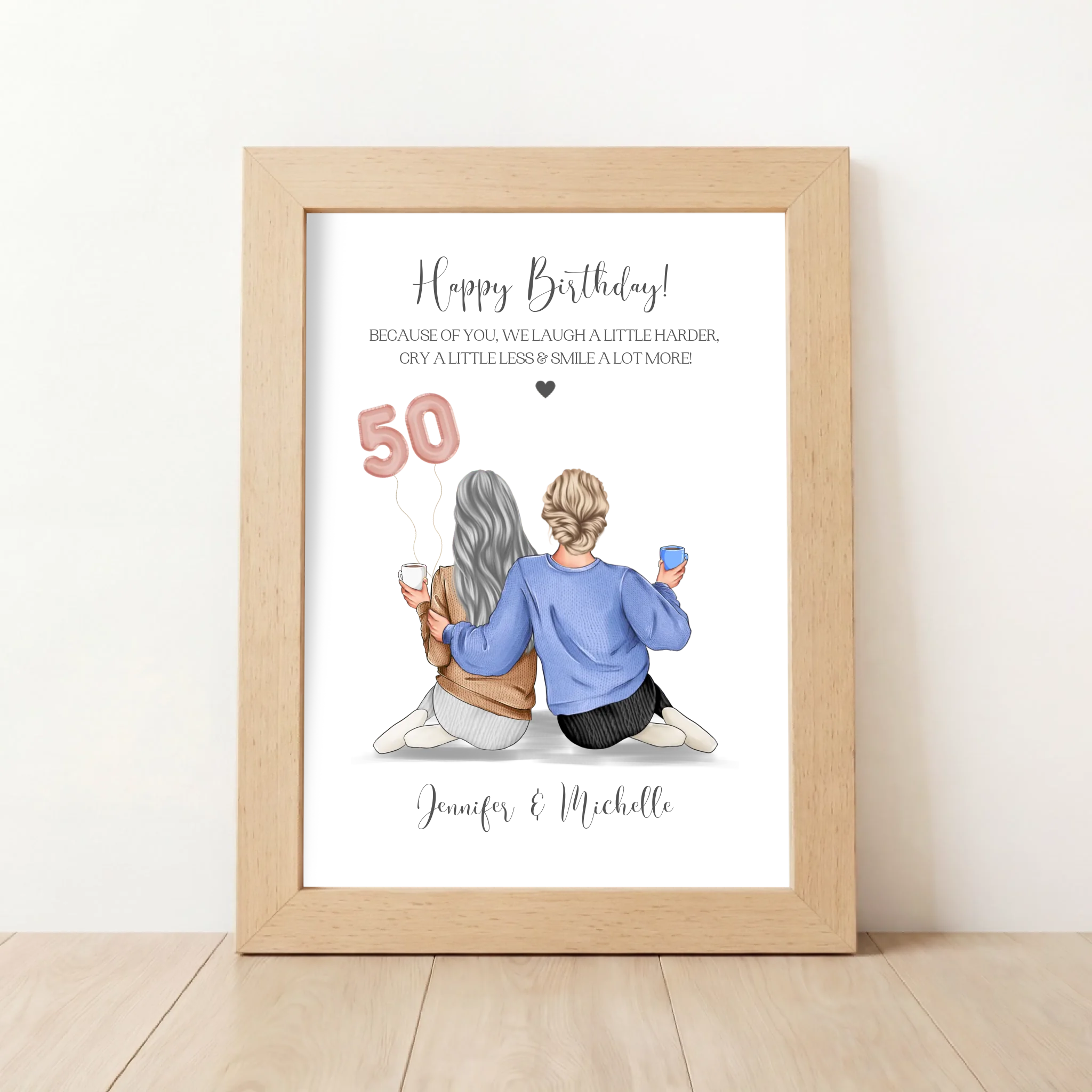 Personalised 50th Birthday Gift for Her