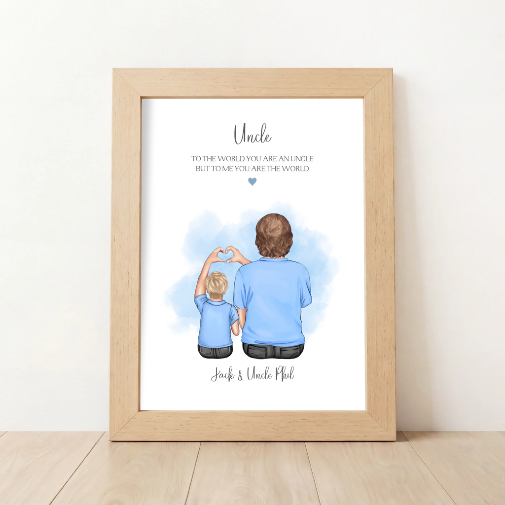 Personalised Uncle & Nephew Print