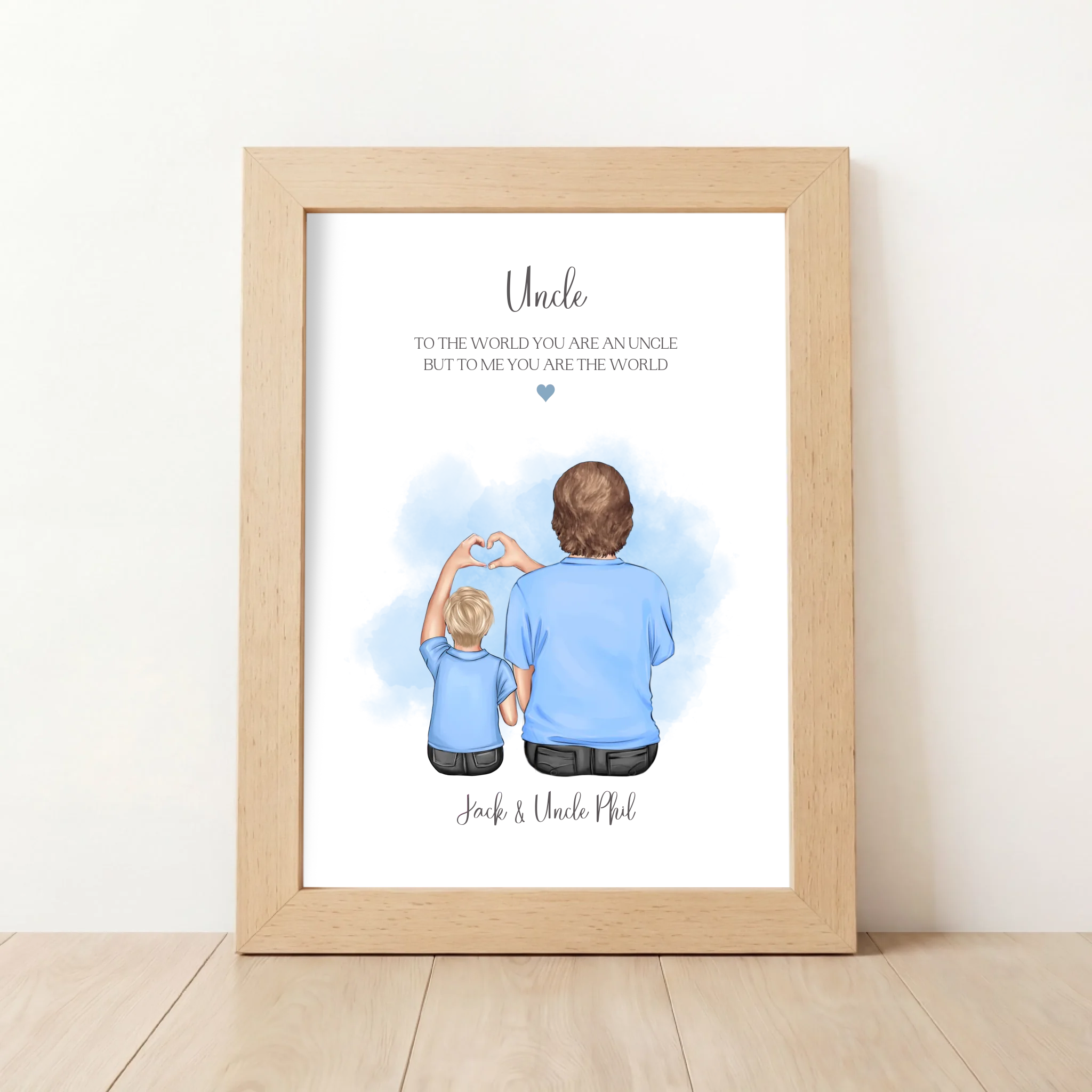 Personalised Uncle & Nephew Print