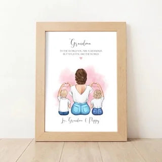 Personalised Grandma and Grandchildren Gift