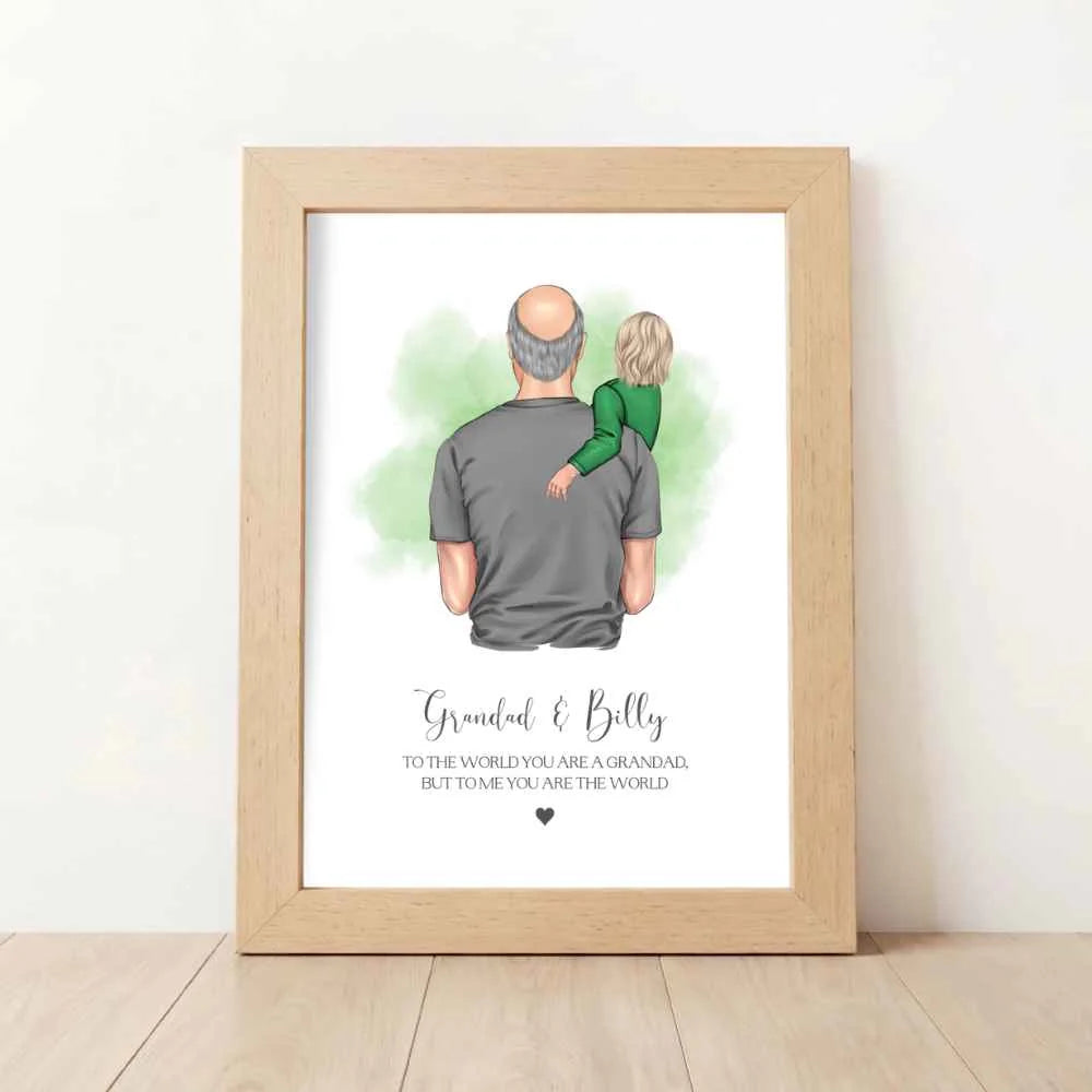 Custom Grandad and Grandson Gift