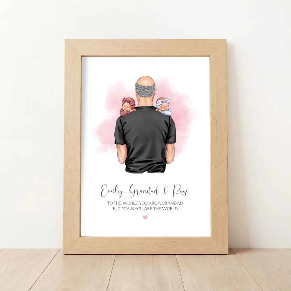 Personalised Gift for Grandad from Twins