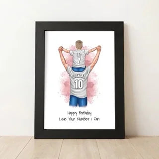 Custom Football Fans Birthday Print For Grandad