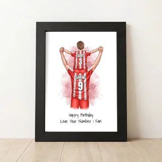 Custom Football Fans Birthday Print For Uncle