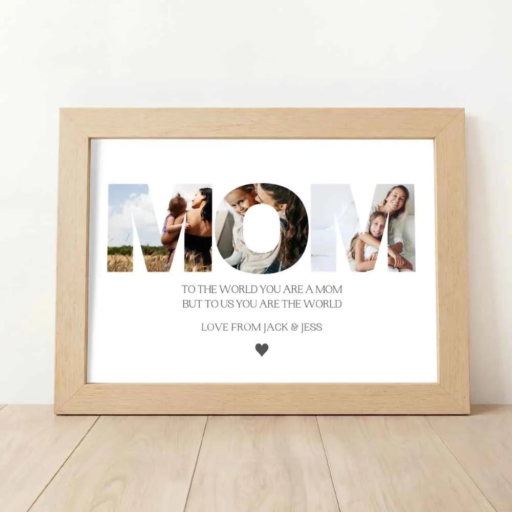 Custom Mom Photo Letter Print