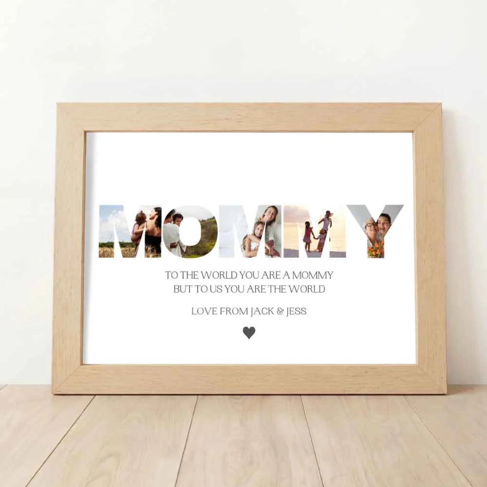 Personalised MOMMY Photo Collage Print