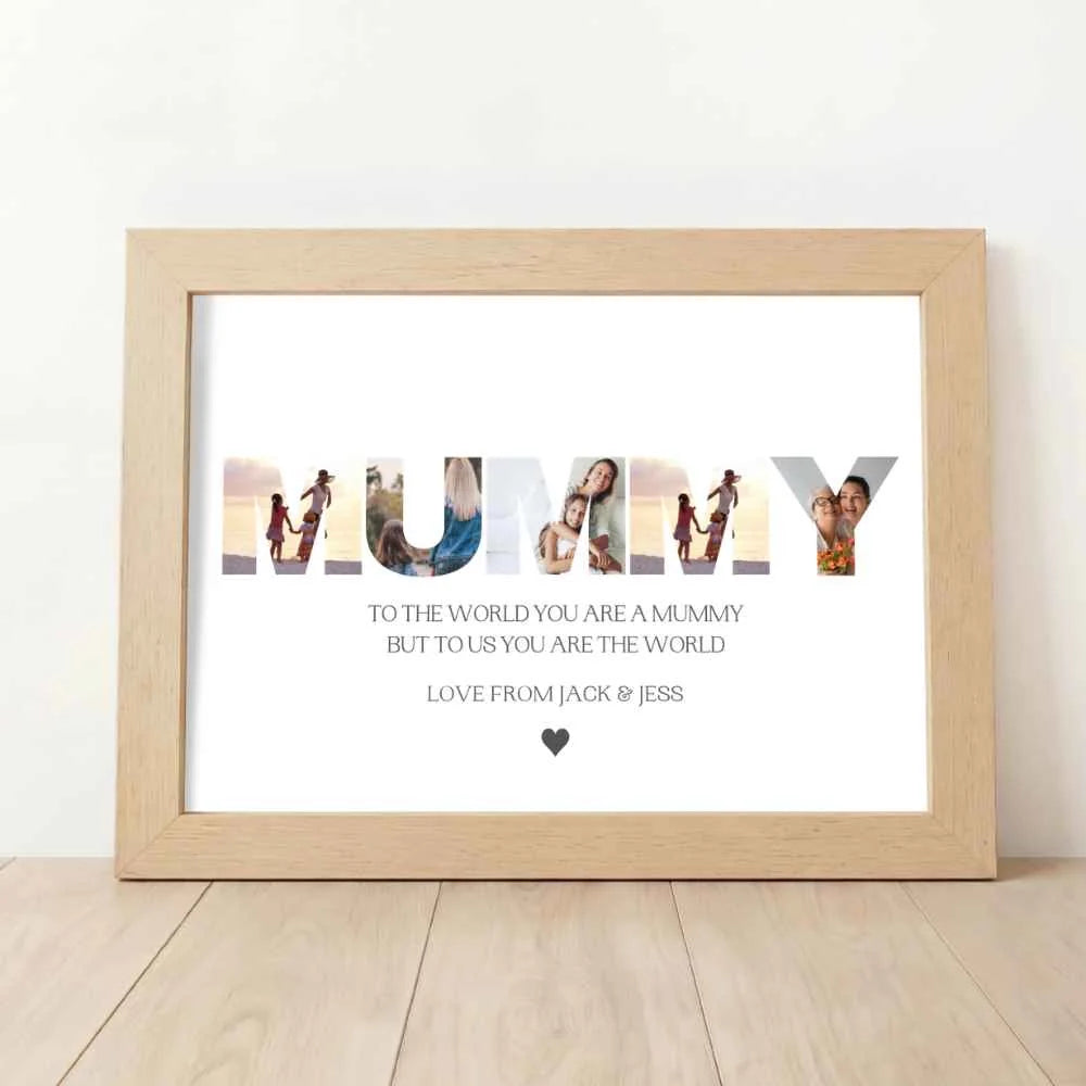 Personalised Mummy Picture Collage Print