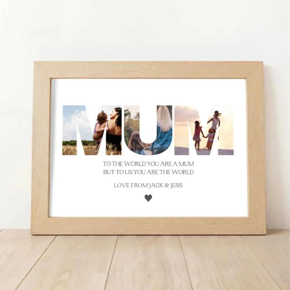 Personalised MUM Photo Collage Print