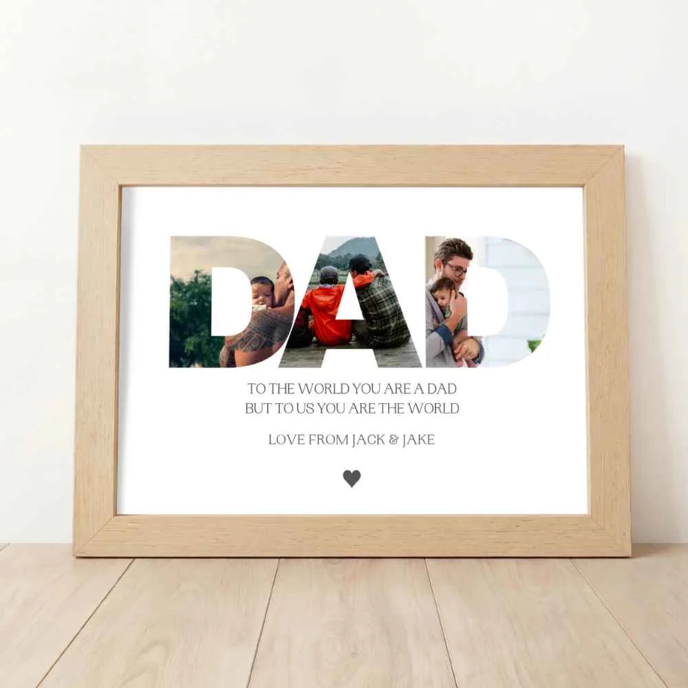 Personalised DAD Photo Collage Print