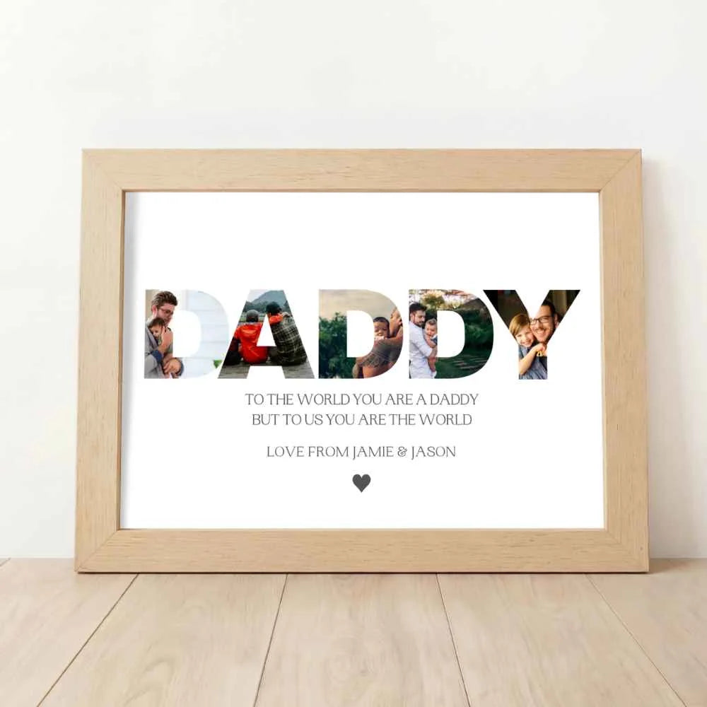 Personalised DADDY Photo Collage Print