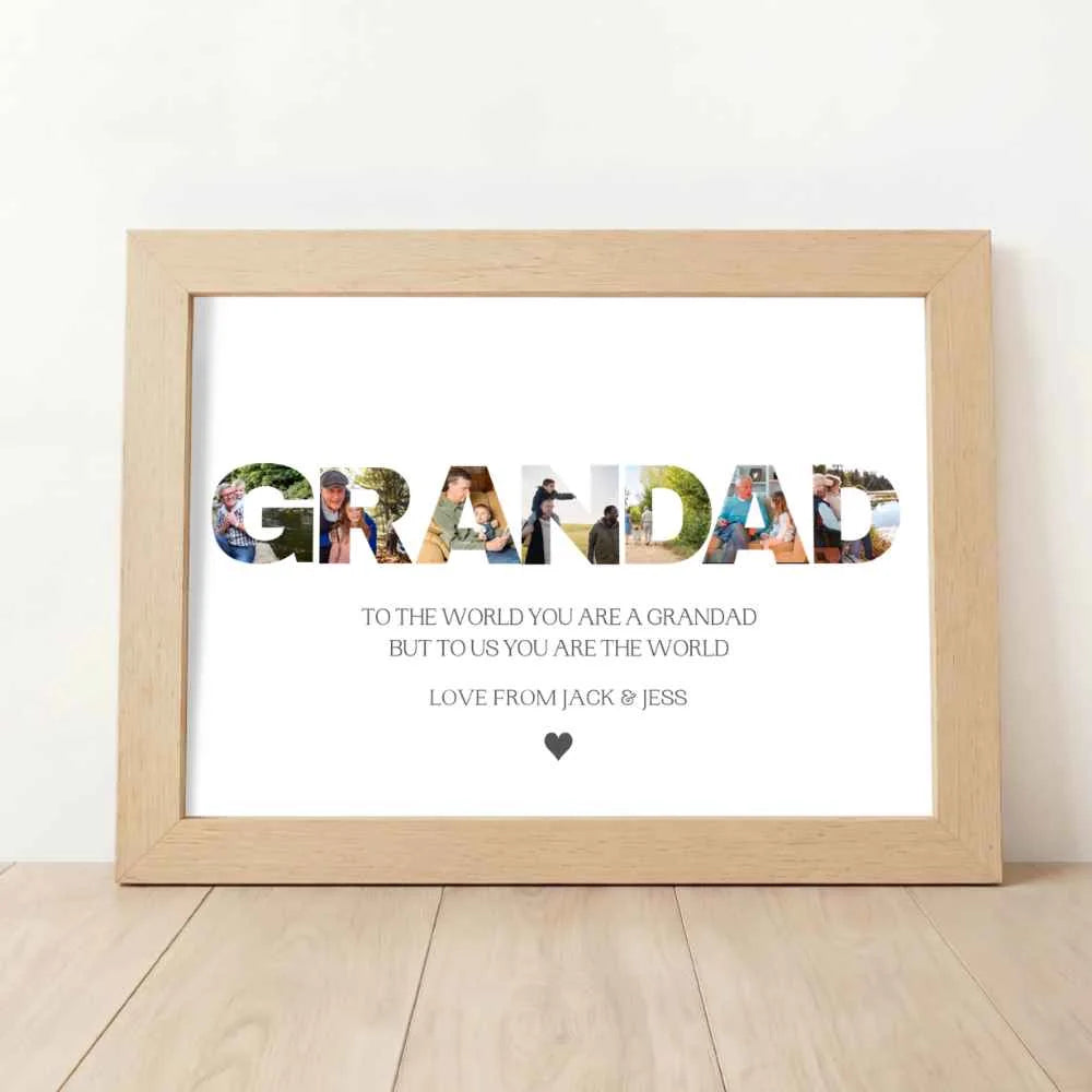 Custom Grandad Photo Letter Print