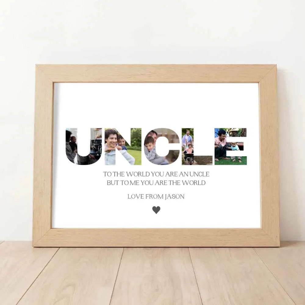 Personalised Uncle Picture Collage Print