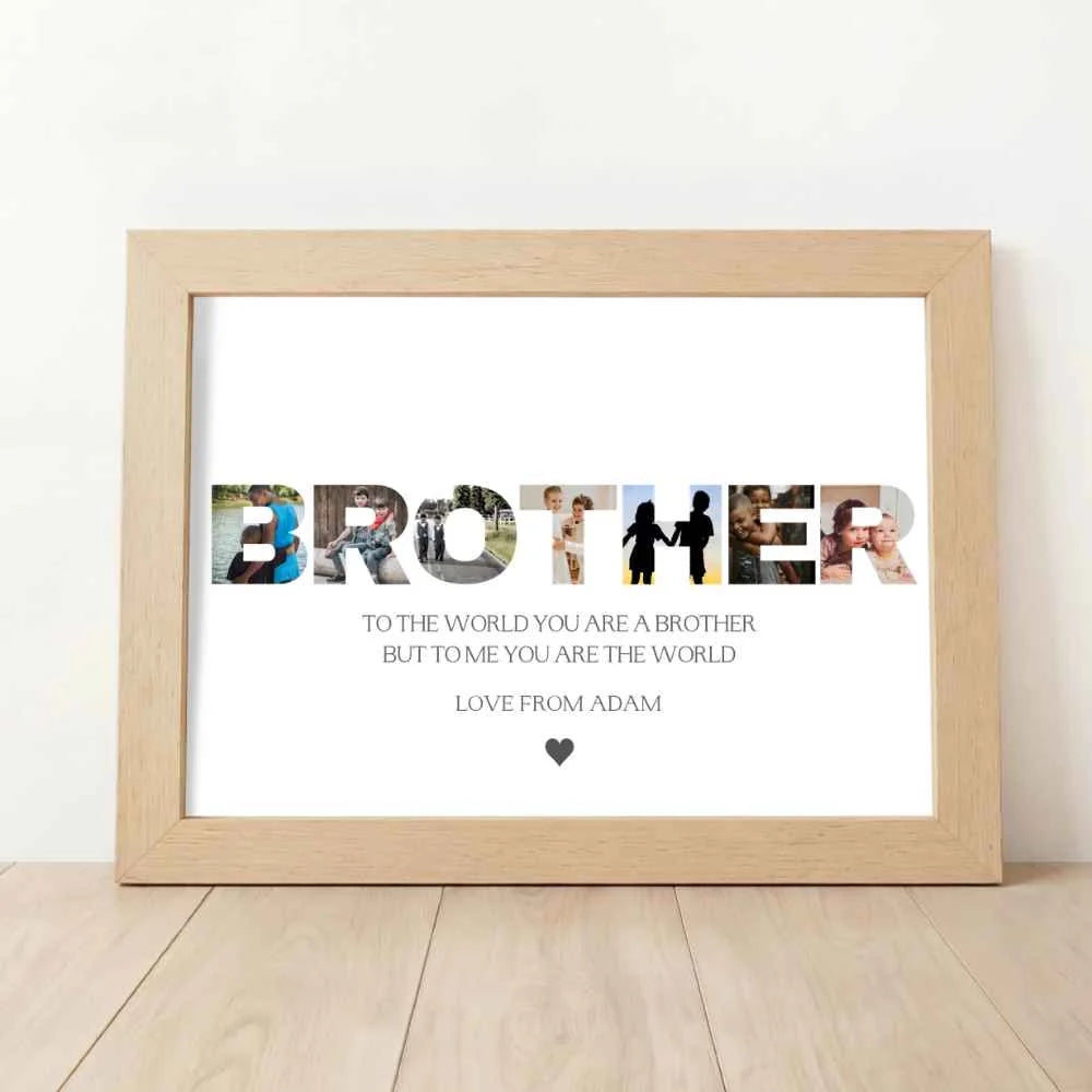 Custom BROTHER Photo Letter Print