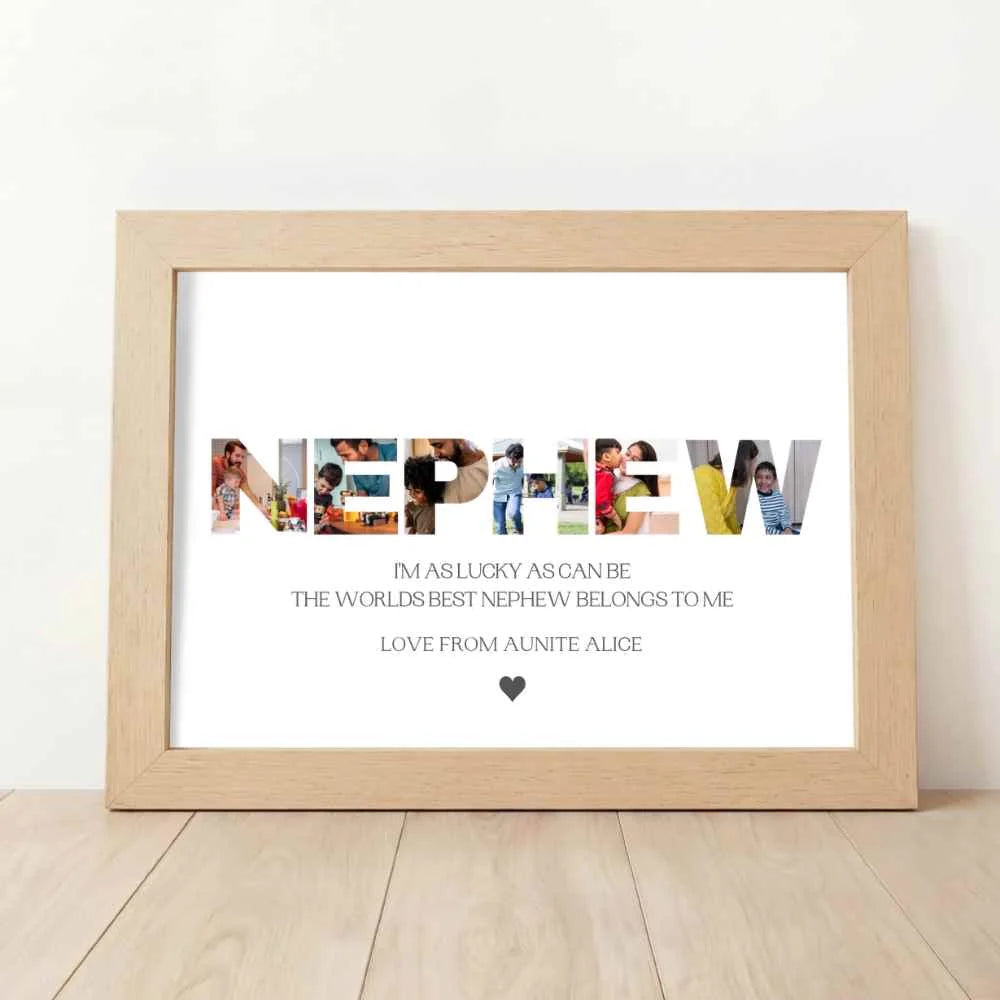 Custom Nephew Photo Letter Print