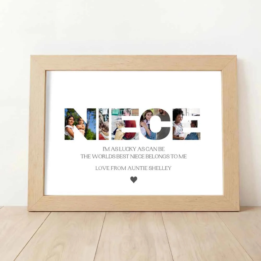 Personalised NIECE Photo Collage Print
