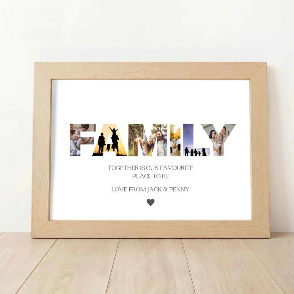Custom Family Photo Letter Print