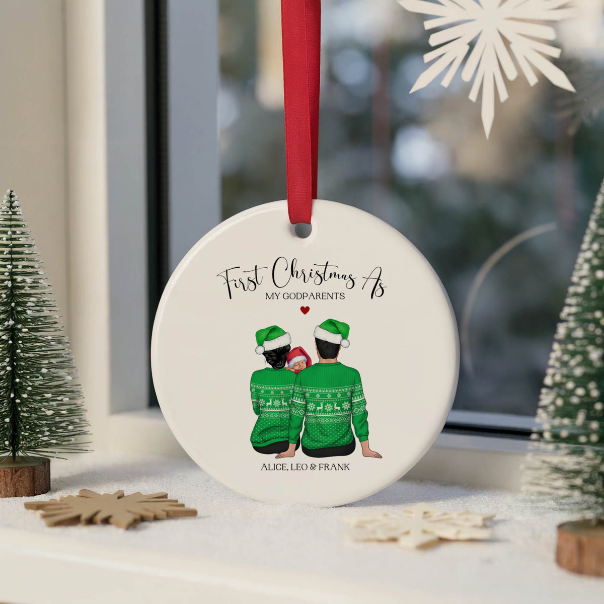 Personalised First Christmas as My Godparents Bauble | Godparent Gift